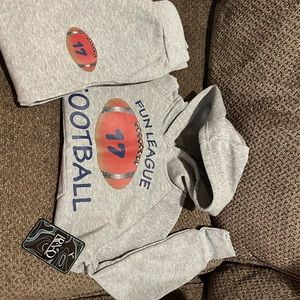Boys long sleeve hoodie with matching sweats.